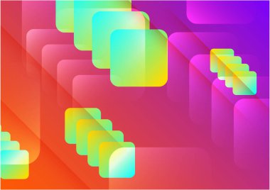 Colorful vibrant gradient geometric pattern background texture for cover design. Minimal color abstract gradient banner template. Modern vector geometric shape for presentation design template