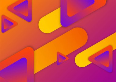 Colorful vibrant gradient geometric pattern background texture for cover design. Minimal color abstract gradient banner template. Modern vector geometric shape for presentation design template