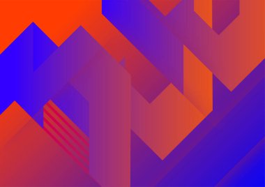 Colorful vibrant gradient geometric pattern background texture for cover design. Minimal color abstract gradient banner template. Modern vector geometric shape for presentation design template