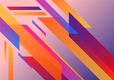 Colorful vibrant gradient geometric pattern background texture for cover design. Minimal color abstract gradient banner template. Modern vector geometric shape for presentation design template