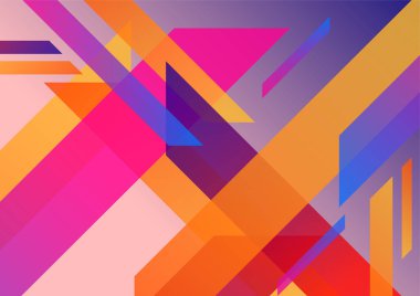 Colorful vibrant gradient geometric pattern background texture for cover design. Minimal color abstract gradient banner template. Modern vector geometric shape for presentation design template