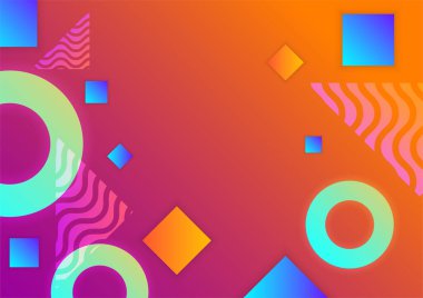 Colorful vibrant gradient geometric pattern background texture for cover design. Minimal color abstract gradient banner template. Modern vector geometric shape for presentation design template