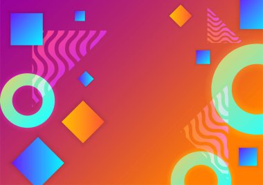 Colorful vibrant gradient geometric pattern background texture for cover design. Minimal color abstract gradient banner template. Modern vector geometric shape for presentation design template