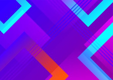 Colorful vibrant gradient geometric pattern background texture for cover design. Minimal color abstract gradient banner template. Modern vector geometric shape for presentation design template