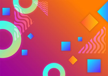 Colorful vibrant gradient geometric pattern background texture for cover design. Minimal color abstract gradient banner template. Modern vector geometric shape for presentation design template