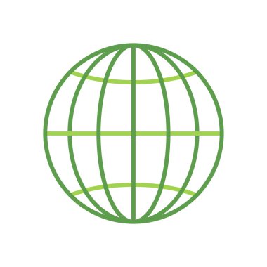 Network technology icon with green duotone style. Computing, diagram, download, file, folder, graph, laptop . Vector illustration