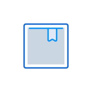 Bookmark business icon with blue duotone style. Corporate, currency, database, development, discover, document, e commerce. Vector illustration