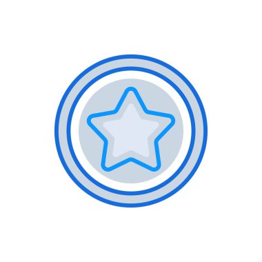Achievement business icon with blue duotone style. Corporate, currency, database, development, discover, document, e commerce. Vector illustration