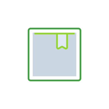 business icon with green duotone style. Corporate, currency, database, development, discover, document, e commerce. Vector illustration