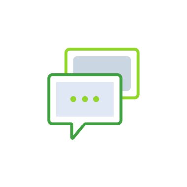 Review business icon with green duotone style. Corporate, currency, database, development, discover, document, e commerce. Vector illustration