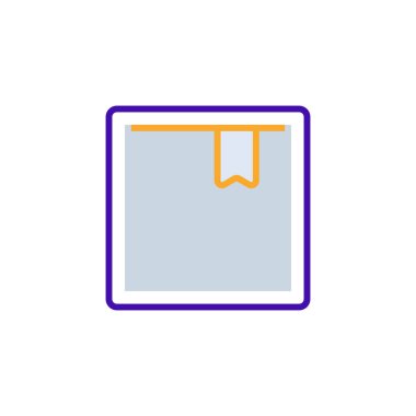 business icon with purple and orange duotone style. Corporate, currency, database, development, discover, document, e commerce. Vector illustration
