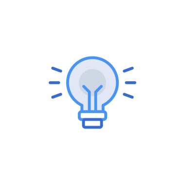 Idea business icon with blue duotone style. Corporate, currency, database, development, discover, document, e commerce. Vector illustration