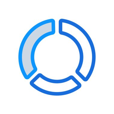 Statistic business icon with blue duotone style. Chart, icon, graph, vector, symbol, diagram, growth. Vector illustration