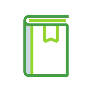 Bookmark business icon with green duotone style. Sign, symbol, web, interface, illustration, media, element. Vector illustration