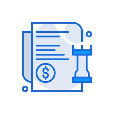 Business Strategy business icon with blue duotone style. Idea, success, sign, development, concept, line, presentation. Vector illustration