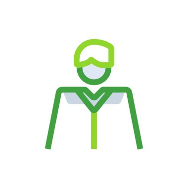 Client business people icon with green duotone style. Customer, service, user, marketing, sign, consumer, people. Vector illustration