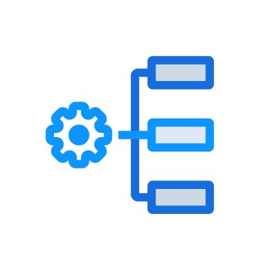 Project Management business management icon with blue duotone style. Plan, concept, planning, time, process, schedule, report. Vector illustration