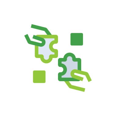 Cooperation business management icon with green duotone style. Company, respect, collaboration, deal, isolated, resource. Vector illustration