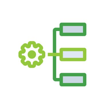 Project Management business management icon with green duotone style. Plan, concept, planning, time, process, schedule, report. Vector illustration