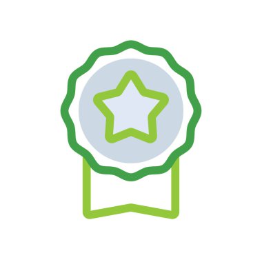 Achievement business management icon with green duotone style. Corporate. Vector illustration