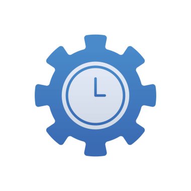 Time Management business management icon with blue duotone style. Graphic, watch, design, minute, deadline, line, speed. Vector illustration