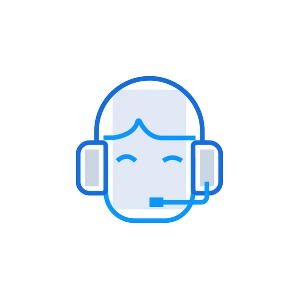 Customer Service Business Icon Blue Duotone Style Corporate Currency Database — 图库矢量图片