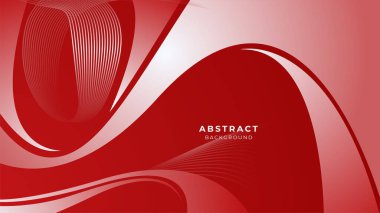 Red abstract background with white geometric shapes