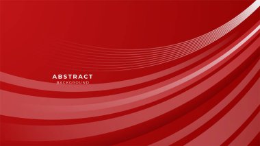 Red abstract background with white geometric shapes