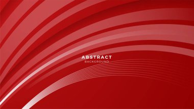 Red abstract background with white geometric shapes