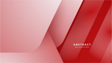 Red abstract background with white geometric shapes