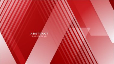 Red abstract background with white geometric shapes