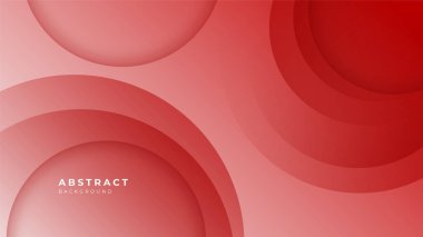 Red abstract background with white geometric shapes