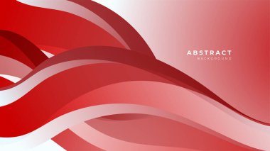 Red abstract background with white geometric shapes