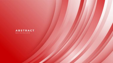 Red abstract background with white geometric shapes