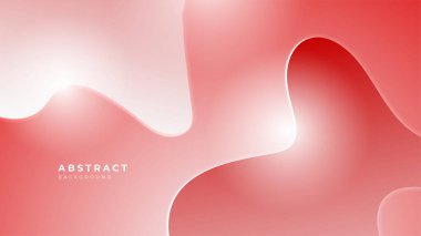 Red abstract background with white geometric shapes