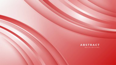 Red abstract background with white geometric shapes