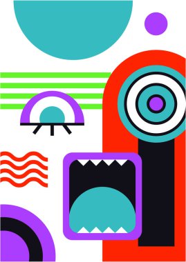 Abstract pop art collage surrealism face design vector illustration. Designed for NFT, token, wallpaper, poster, crypto, punk, aesthetic poster. NFT token in crypto artwork for blockchain digital art