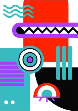 Abstract pop art collage surrealism face design vector illustration. Designed for NFT, token, wallpaper, poster, crypto, punk, aesthetic poster. NFT token in crypto artwork for blockchain digital art