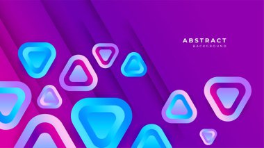 Modern colorful blue and pink triangles abstract background for business presentation design template with geometric shapes