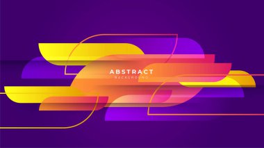 Modern colorful purple orange yellow abstract background for business presentation design template with geometric shapes