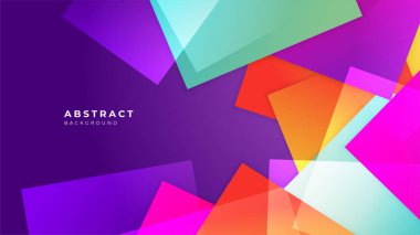 Modern colorful purple abstract background for business presentation design template with geometric shapes