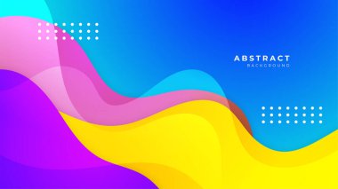 Modern colorful blue yellow and purple abstract background for business presentation design template with geometric shapes