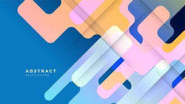 Modern colorful blue and pink abstract background for business presentation design template with geometric shapes