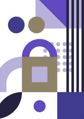 Abstract modern background. Backgrounds with geometric balancing shapes. Boho wall decor. Modern geometric compositions and forms. Posters with abstract shapes, vector