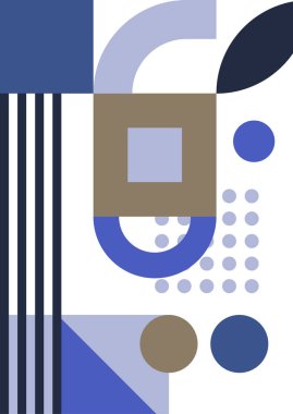 Abstract modern background. Backgrounds with geometric balancing shapes. Boho wall decor. Modern geometric compositions and forms. Posters with abstract shapes, vector