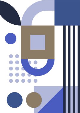 Abstract modern background. Backgrounds with geometric balancing shapes. Boho wall decor. Modern geometric compositions and forms. Posters with abstract shapes, vector