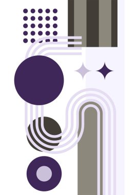 Abstract modern background. Backgrounds with geometric balancing shapes. Boho wall decor. Modern geometric compositions and forms. Posters with abstract shapes, vector