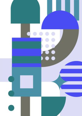 Abstract modern background. Backgrounds with geometric balancing shapes. Boho wall decor. Modern geometric compositions and forms. Posters with abstract shapes, vector