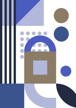 Abstract modern background. Backgrounds with geometric balancing shapes. Boho wall decor. Modern geometric compositions and forms. Posters with abstract shapes, vector