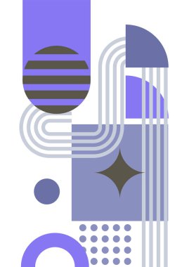 Abstract modern background. Backgrounds with geometric balancing shapes. Boho wall decor. Modern geometric compositions and forms. Posters with abstract shapes, vector